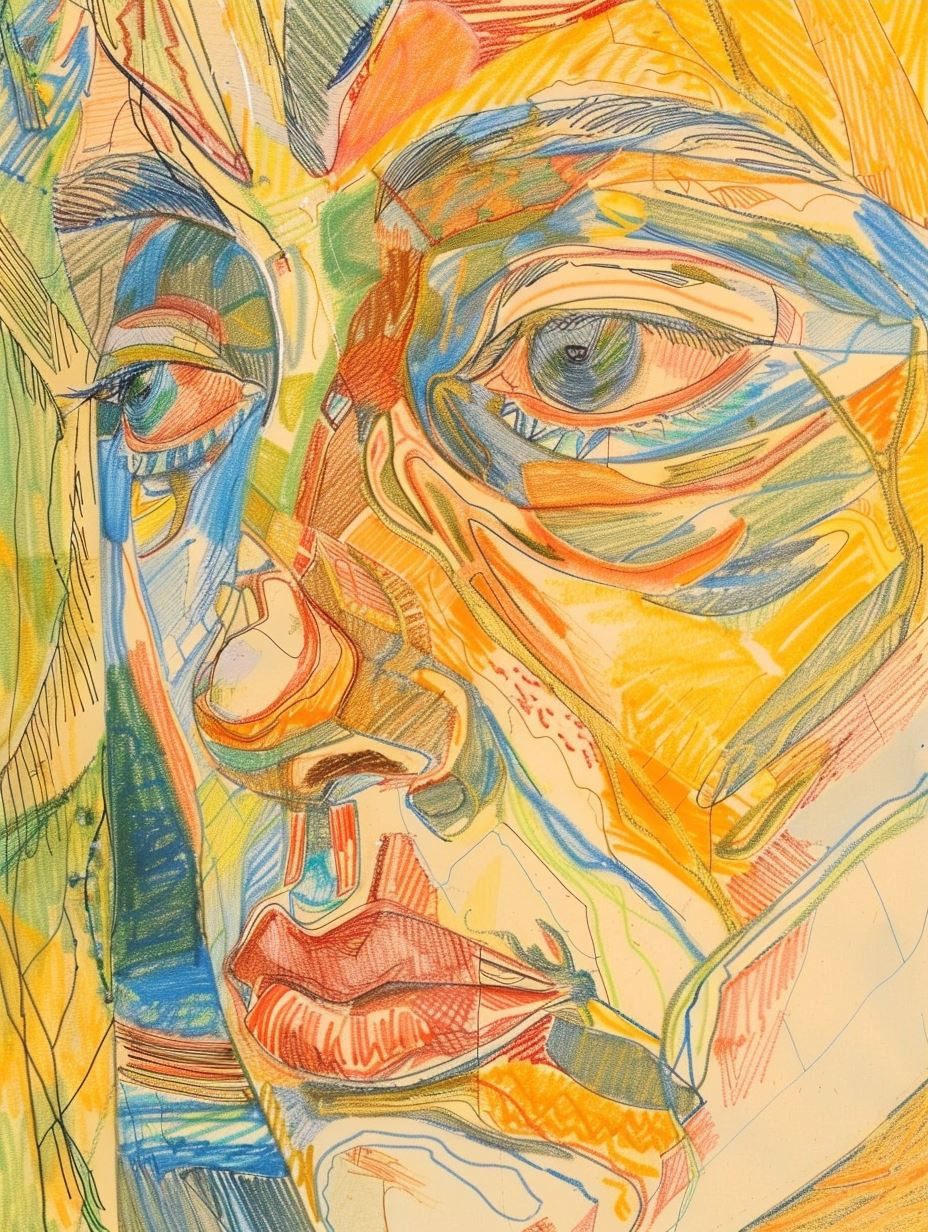 Fragmented Gaze in Vivid Hue
