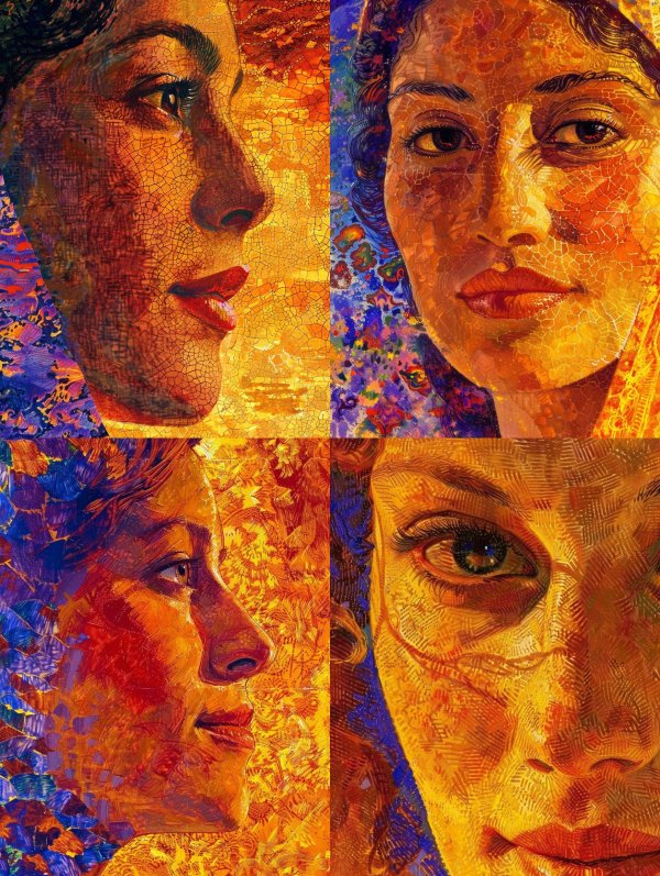 Golden Mosaic Portrait of Soul
