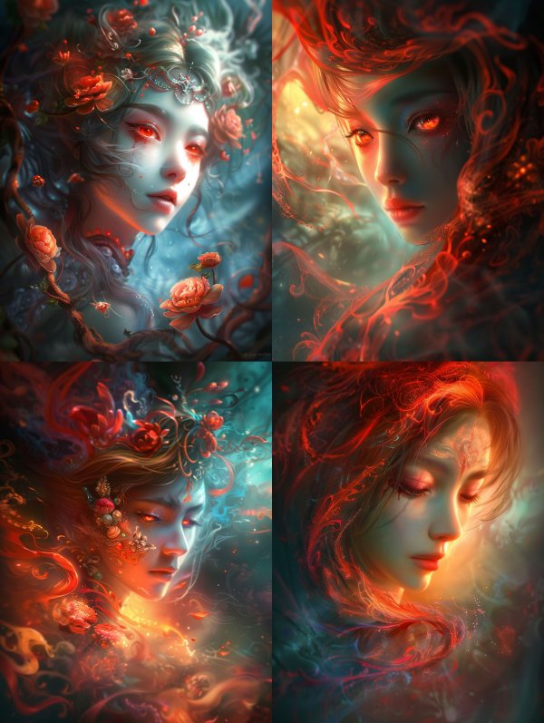 Ethereal Bloom of Crimson Tears