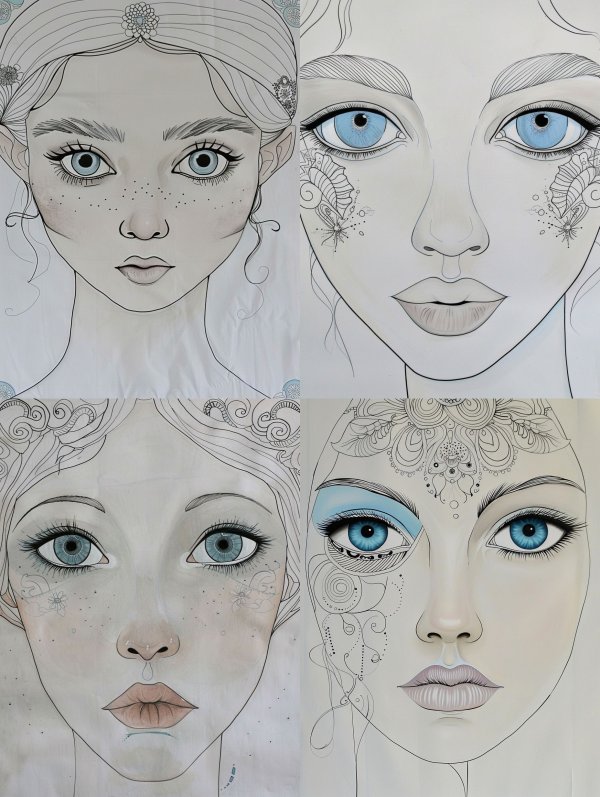 Ethereal Ink Portrait