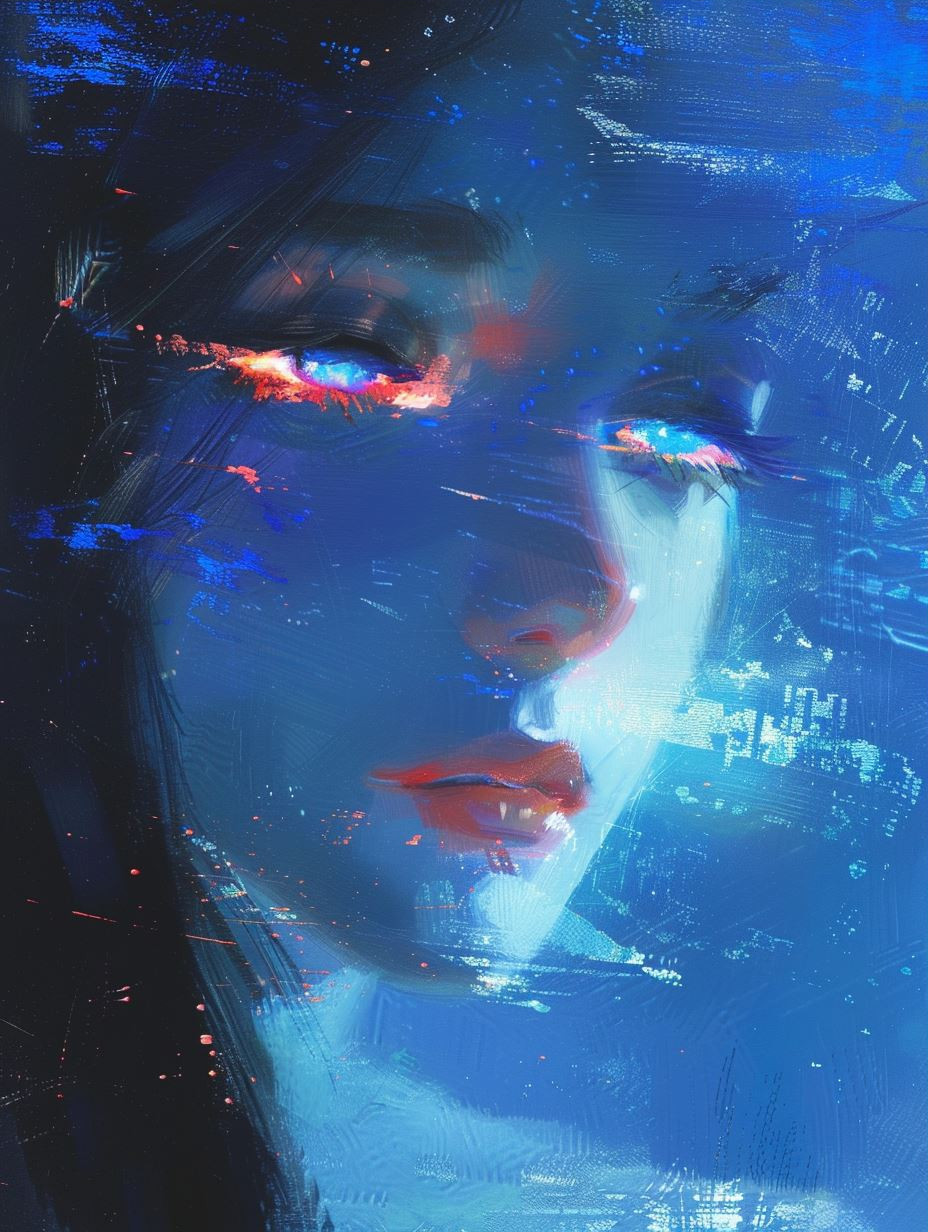 Ethereal Blue Digital Fragment