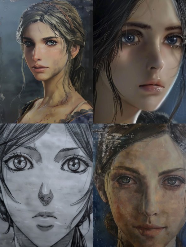 Ethereal Gaze of Dusty Elegance