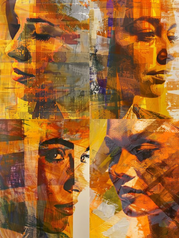 Golden Glitch Portrait
