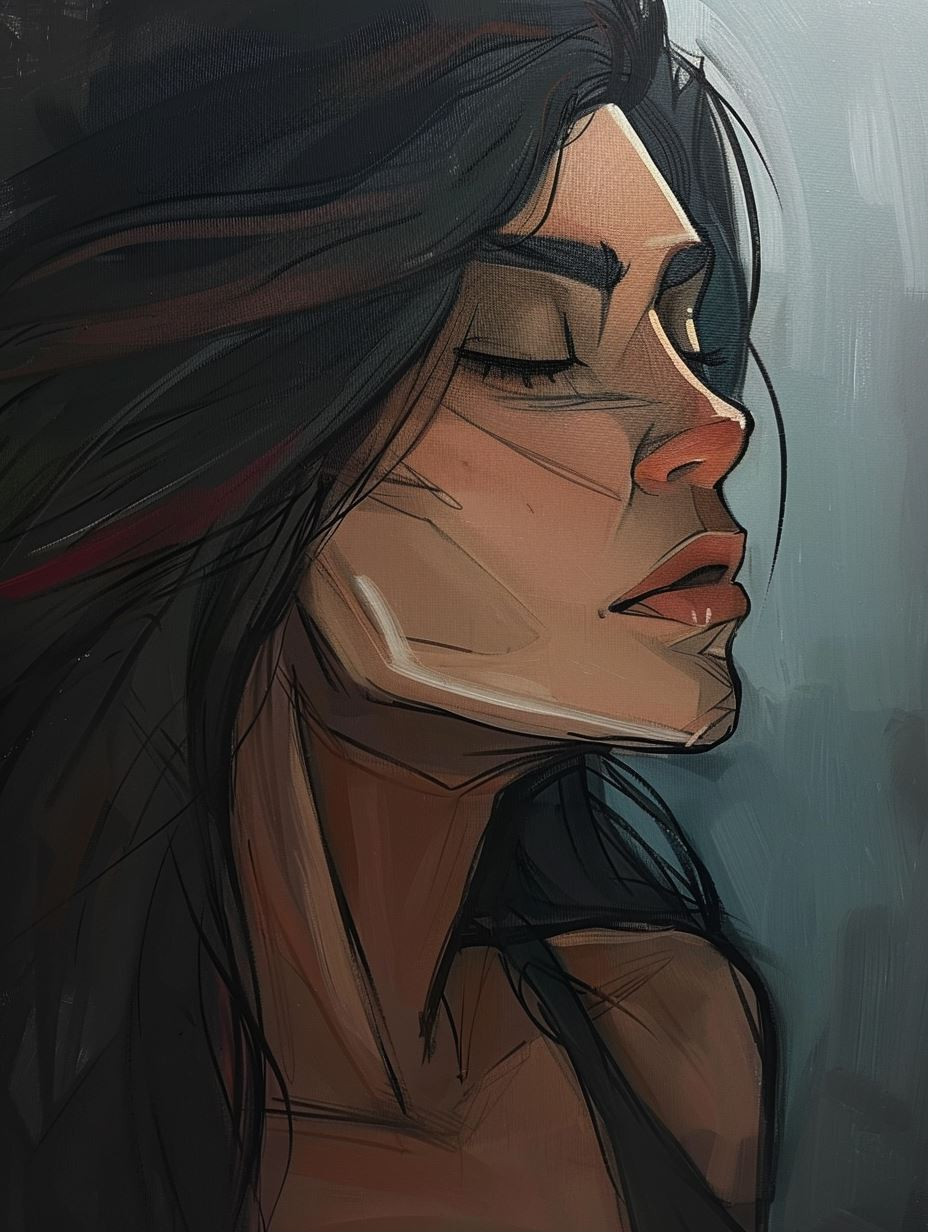 Ethereal Digital Oil Portrait