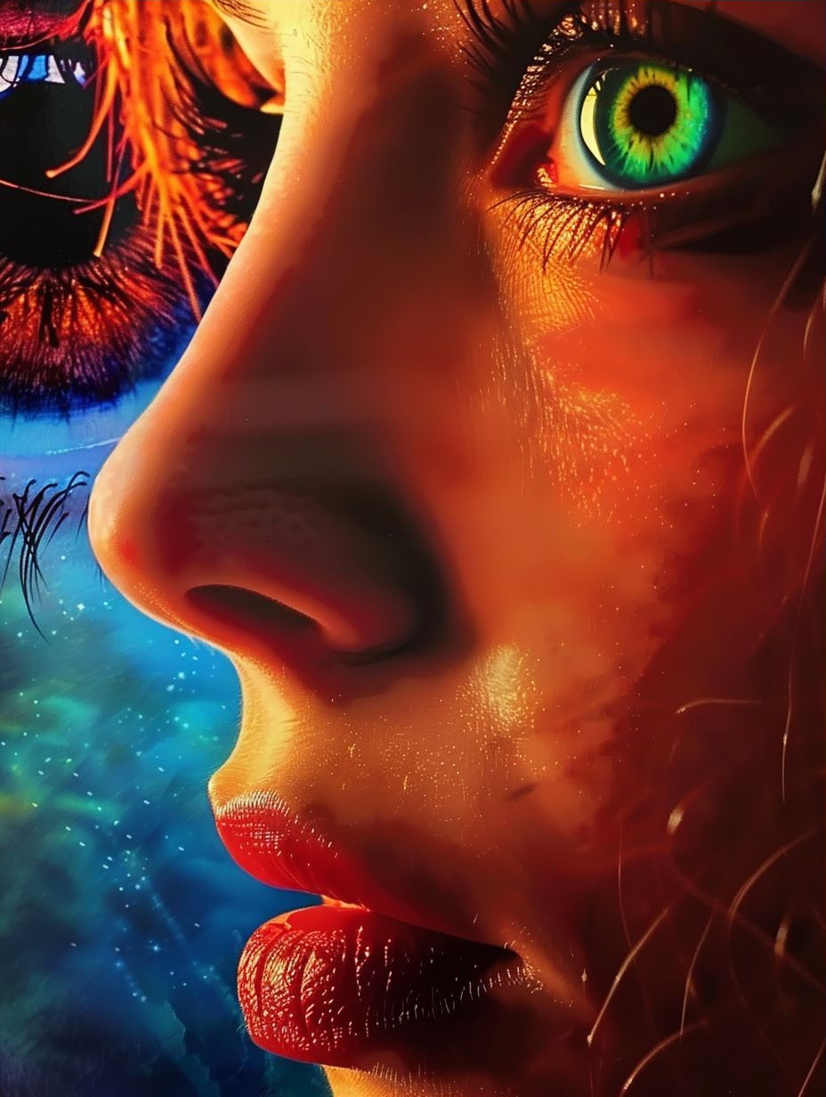 Prismatic Glow Portrait Study