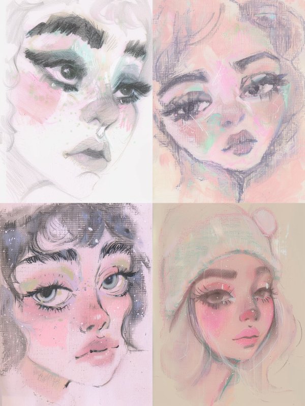 Ethereal Pastel Portrait Studies