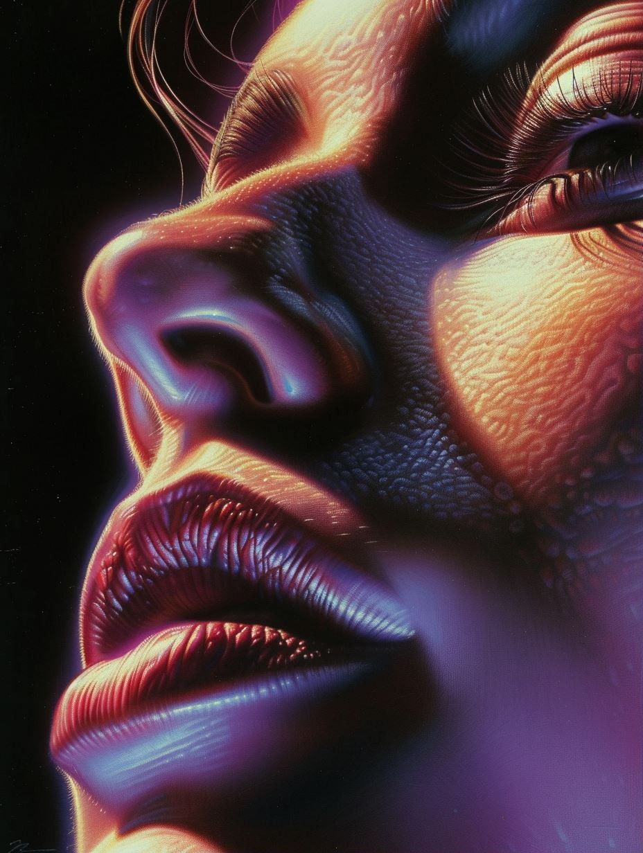 Neon Luminescence Portrait