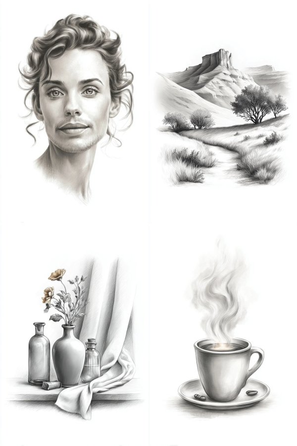 Ethereal Charcoal Gaze