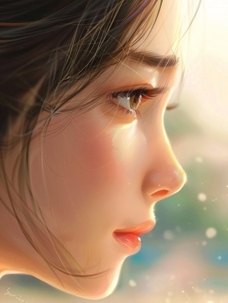 Ethereal Glow Anime Portrait