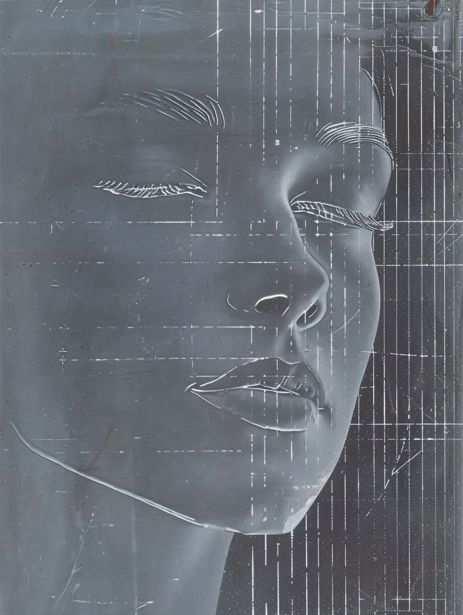 Ethereal Digital Fragment Portrait