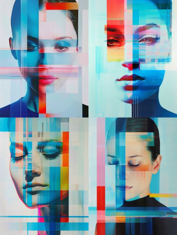 Fragmented Digital Soul Portrait