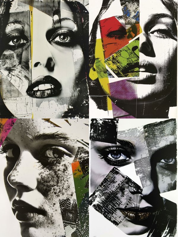 Fragmented Noir Portrait Study