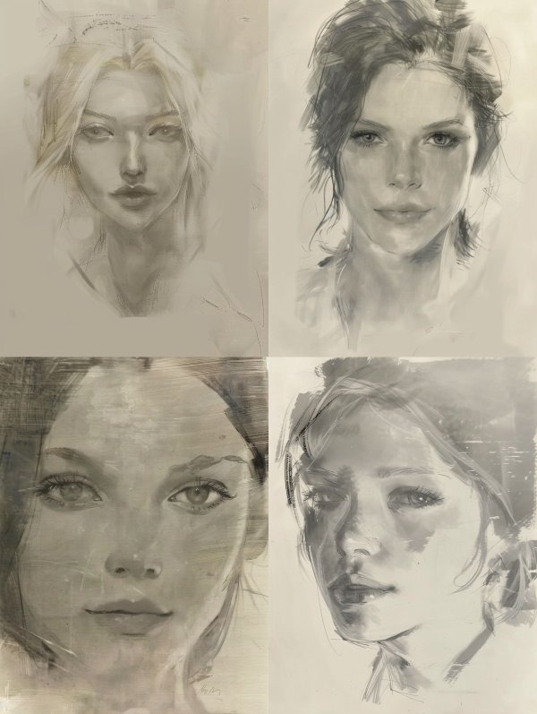Ethereal Charcoal Portrait Study