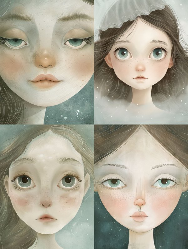 Ethereal Gaze of Pale Serenity