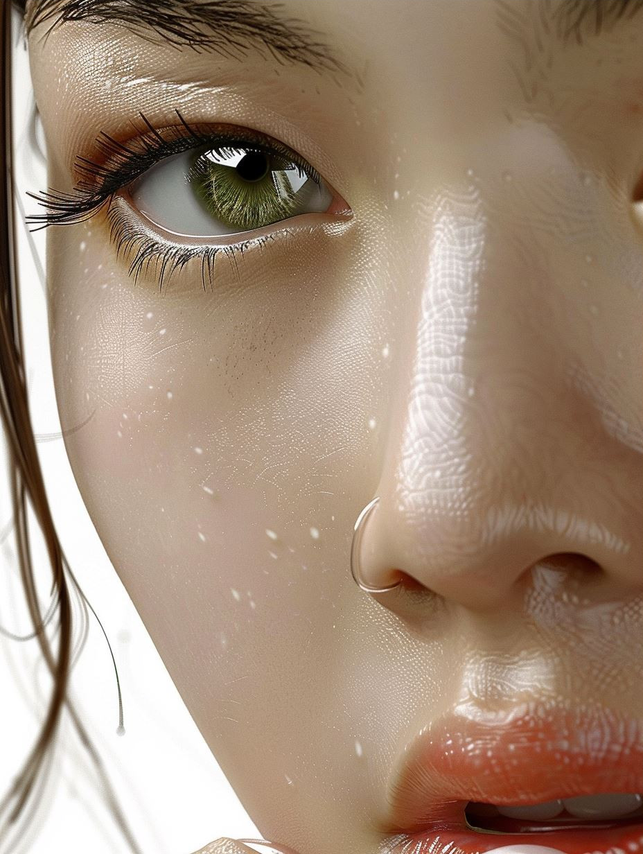 Hyper-Realistic Porcelain Humanoid Study