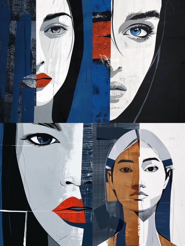 Fragmented Modernist Portrait Study