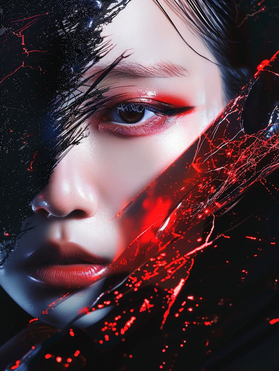 Crimson Shards of Digital Soul