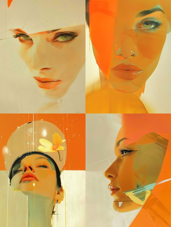 Fragmented Gaze in Amber