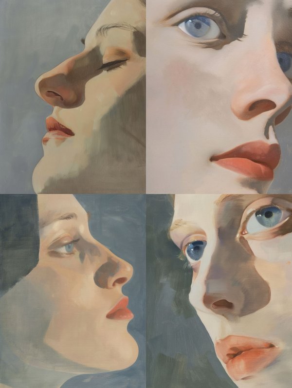 Serene Gaze in Soft Light