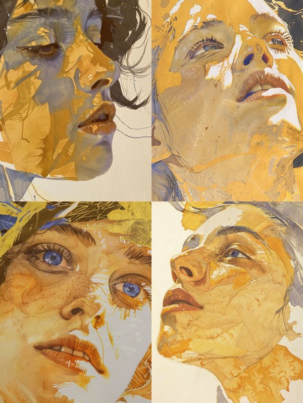 Abstract Golden Hour Portrait
