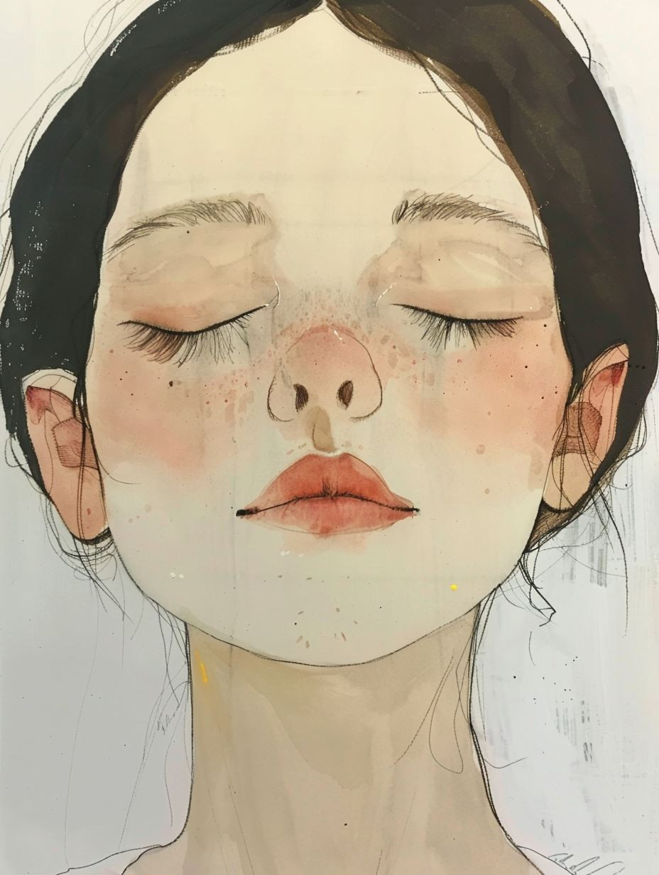 Ethereal Bloom Digital Portrait