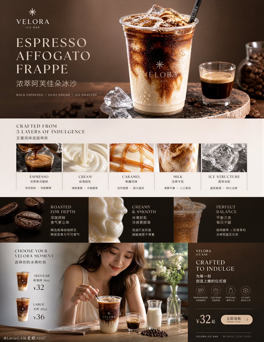 Create an ultra-premium long-form e-commerce landing page... - alternate