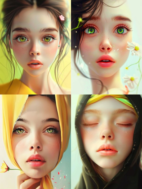 Ethereal Gaze of Sorrow