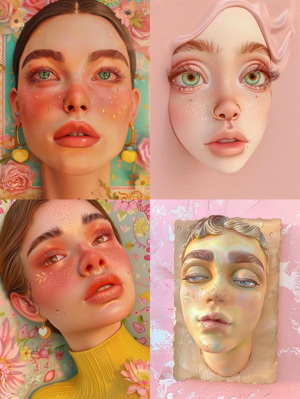 Ethereal Pastel Portraiture Study