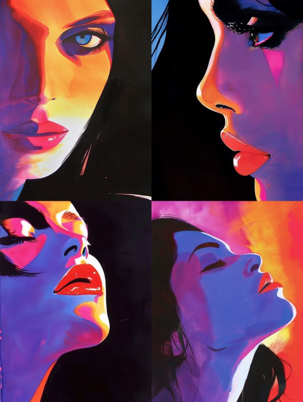 Neon Prism Portrait
