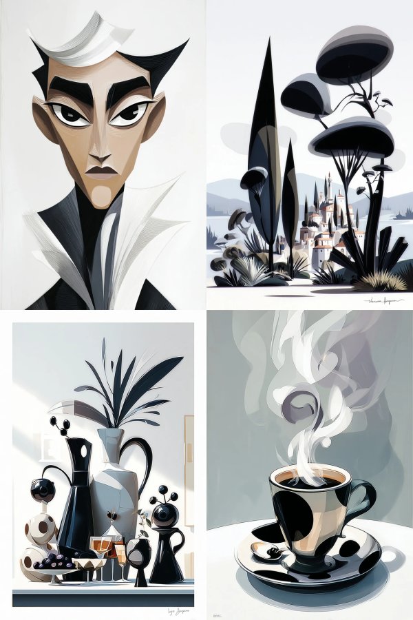 Angular Monochrome Elegance