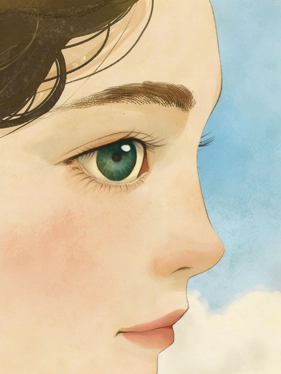 Ethereal Gaze of Quiet Innocence