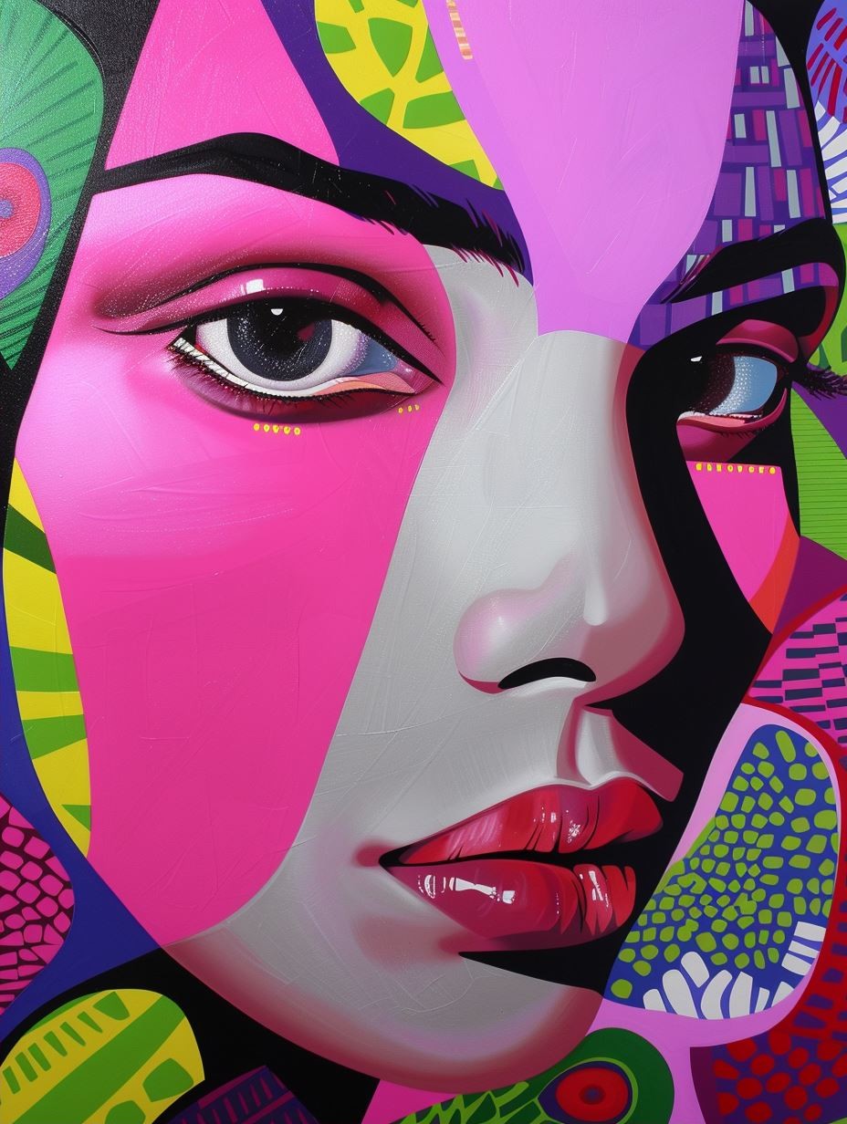 Neon Prism Portrait