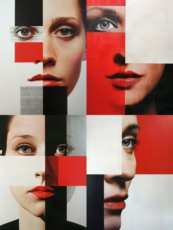 Fragmented Gaze Modernist Portrait