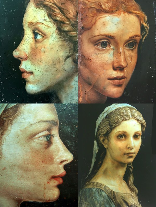 Ancient Cracked Portrait