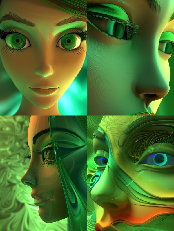 Neon Emerald Gaze