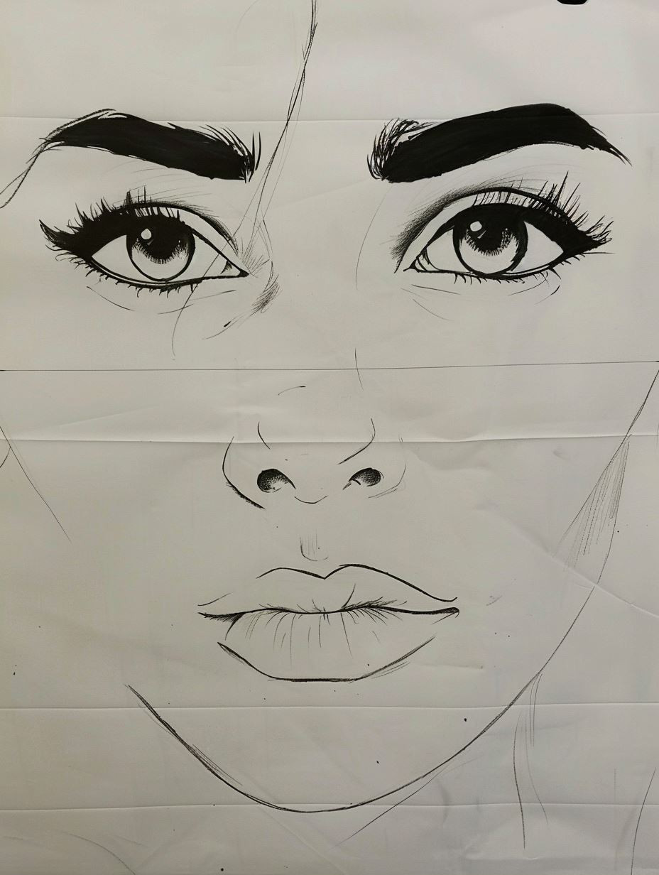 Minimalist Ink Portrait Study