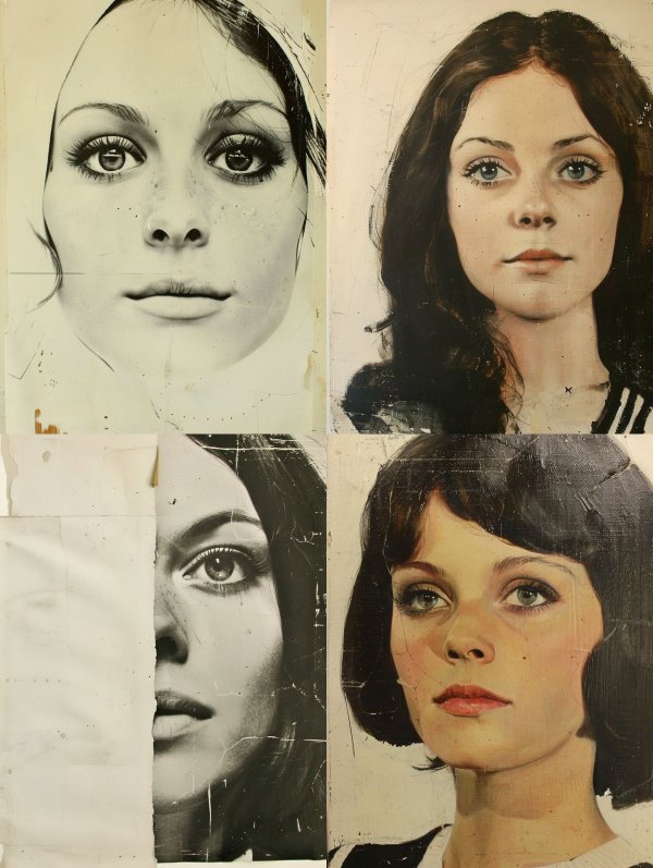 Vintage Ink Portrait Study
