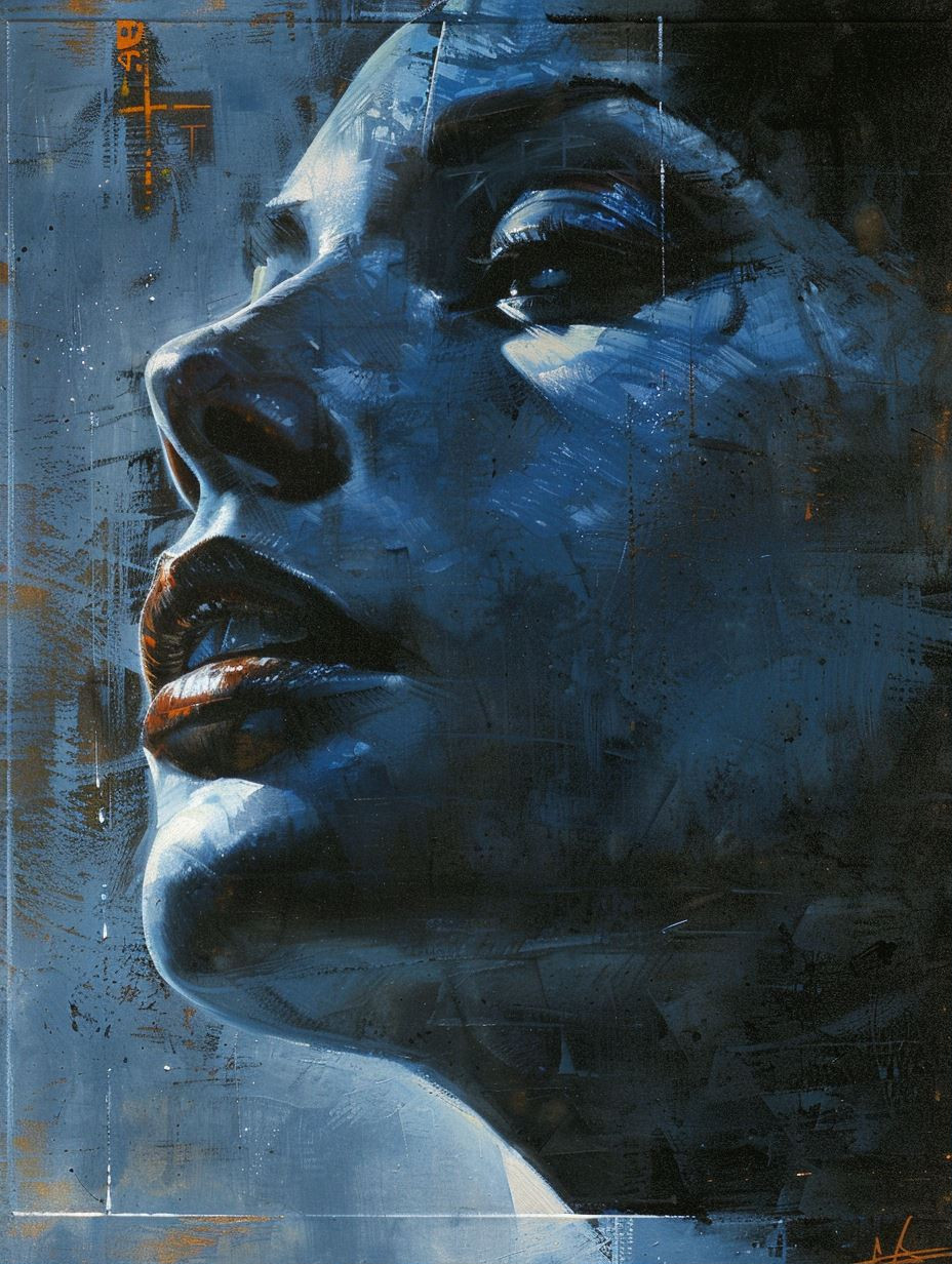 Azure Shadows of Digital Soul