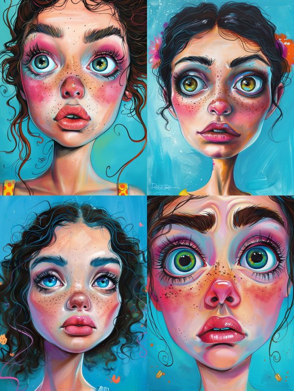 Whimsical Gaze of Pastel Dreams