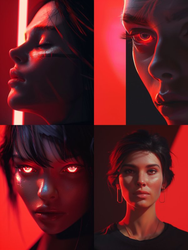 Crimson Neon Noir