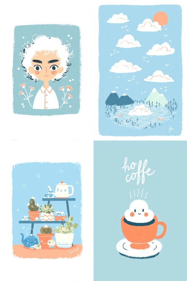 Whimsical Pastel Portrait