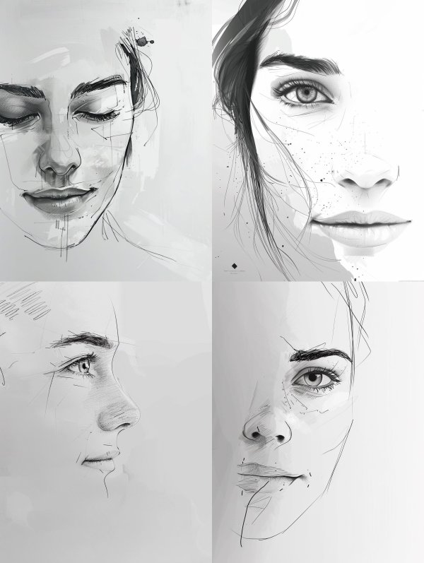 Ethereal Charcoal Portrait Studies