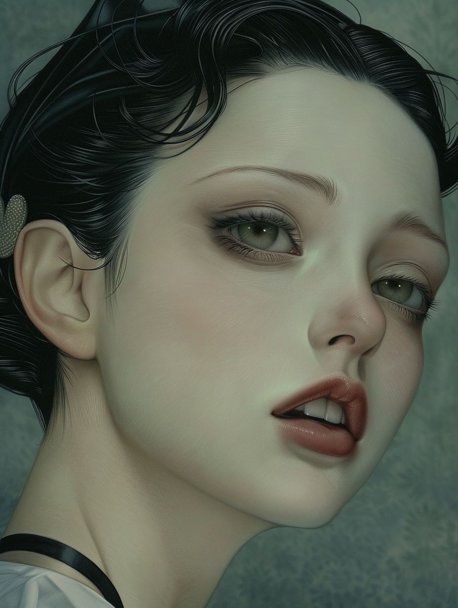 Ethereal Porcelain Gaze - Image 1