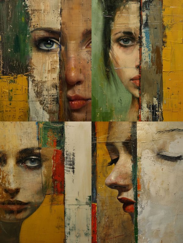 Fragmented Gaze of Textured Oil