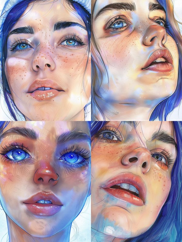 Ethereal Azure Gaze