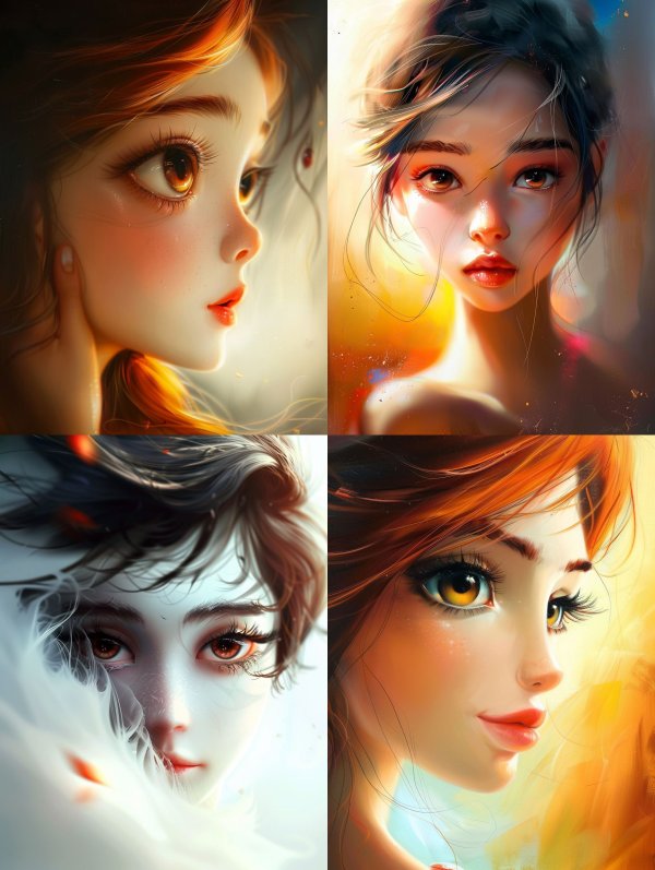 Ethereal Glow Digital Portraits