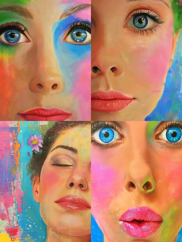 Prismatic Portrait of Vivid Emotion