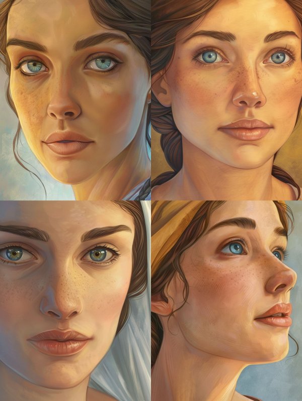 Ethereal Digital Portrait Studies