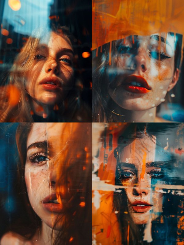 Ethereal Gaze Through Glass