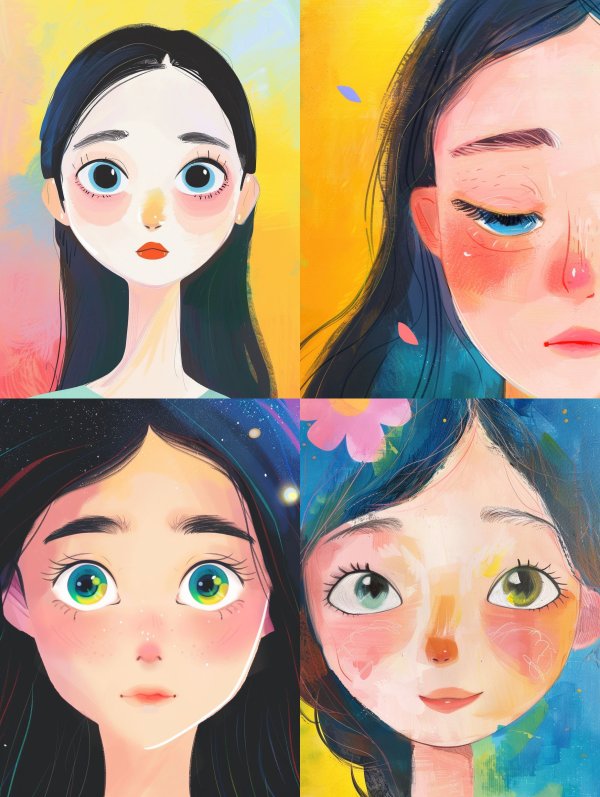 Whimsical Pastel Portrait Study